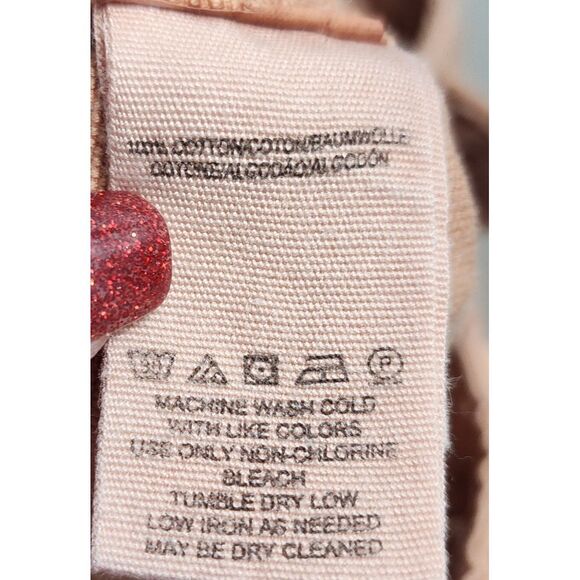 We The Free Wide Leg High Rise Khaki Cotton Pants Size 26 - Picture 4 of 12